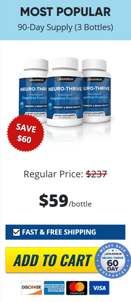 NeuroThrive price 3 bottle