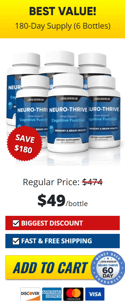 NeuroThrive  price 6 bottle